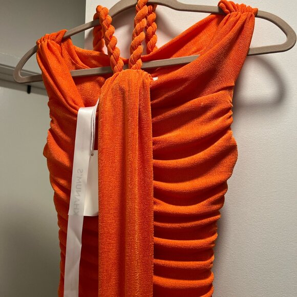 Khanum's, Small, Orange, Formal, Maxi Length, - Picture 5 of 5